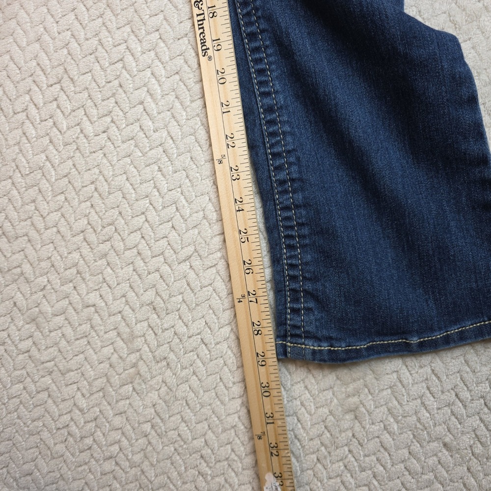 Daytrip Virgo Bootcut Jeans Womens 26R Blue Medium Wash Studded Flap Pocket - Picture 7 of 9